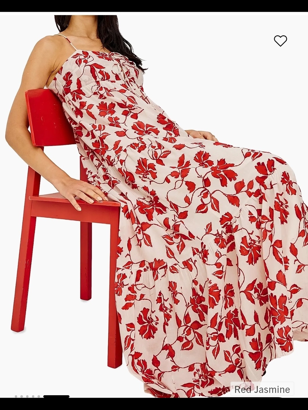 Rails Red Floral Maxi Dress in Cream